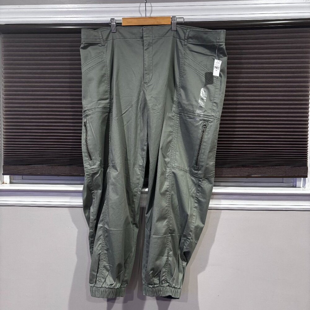 GAP Women Mid Rise Downtown Khaki Cargo Joggers SZ: XXL